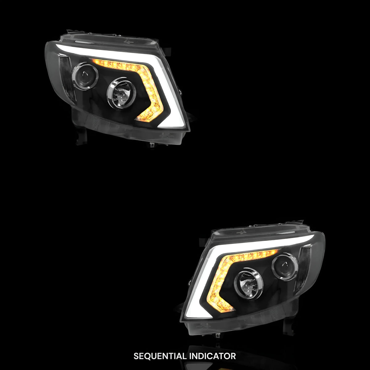 Sequential Headlights – Fits Ford Ranger PX MK1 (2011–2015) | LH + RH Pair - Blckline Automotive