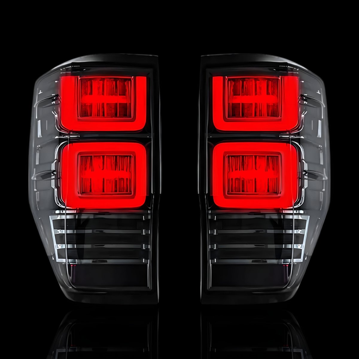 Sequential Smoked LED Tail Lights – Fits Ford Ranger PX MK1 / MK2 / MK3 (2012–2021) | LH + RH Pair - Blckline Automotive