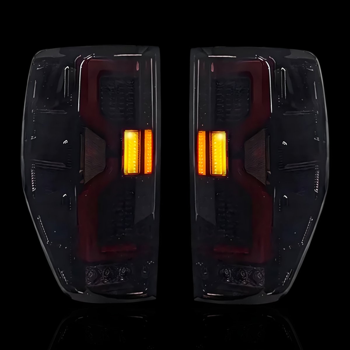 Smoked 3D LED Stripe Tail Lights – Fits Ford Ranger PX MK1 / MK2 / MK3 (2011–2021) | LH + RH Pair - Blckline Automotive