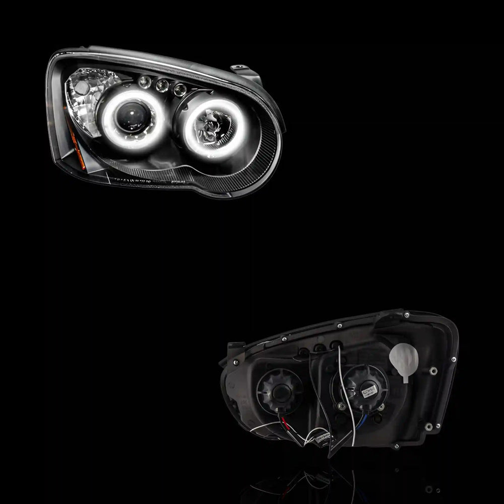 Angel Eyes Projector Headlights – Fits Subaru Impreza GD WRX Blob Eye (2003 - 2005) | LH + RH - Blckline Automotive