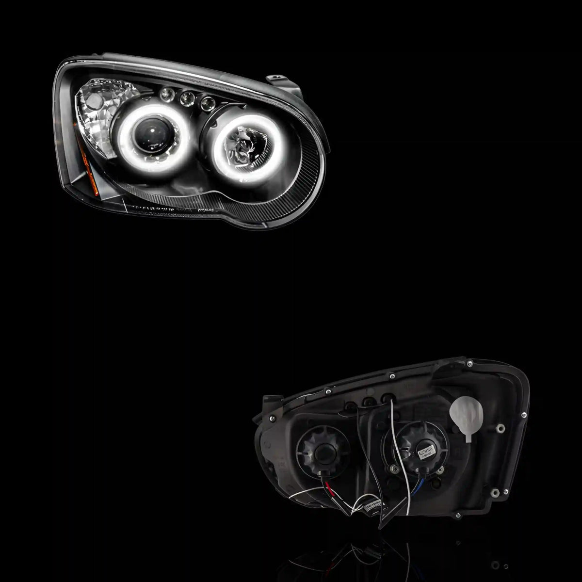 Angel Eyes Projector Headlights – Fits Subaru Impreza GD WRX Blob Eye (2003 - 2005) | LH + RH - Blckline Automotive