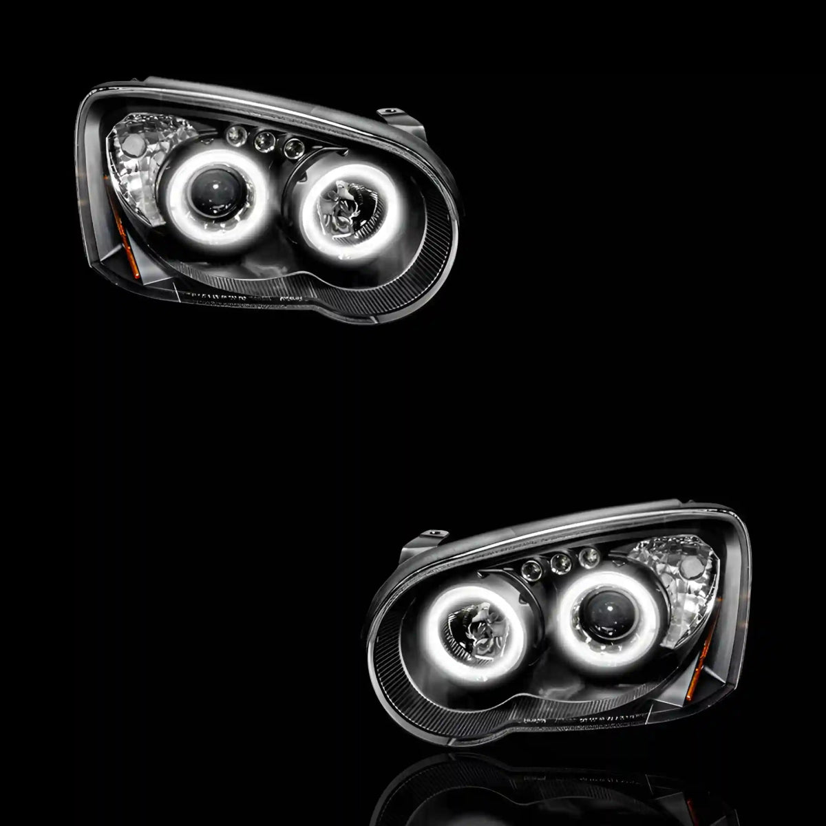Angel Eyes Projector Headlights – Fits Subaru Impreza GD WRX Blob Eye (2003 - 2005) | LH + RH - Blckline Automotive