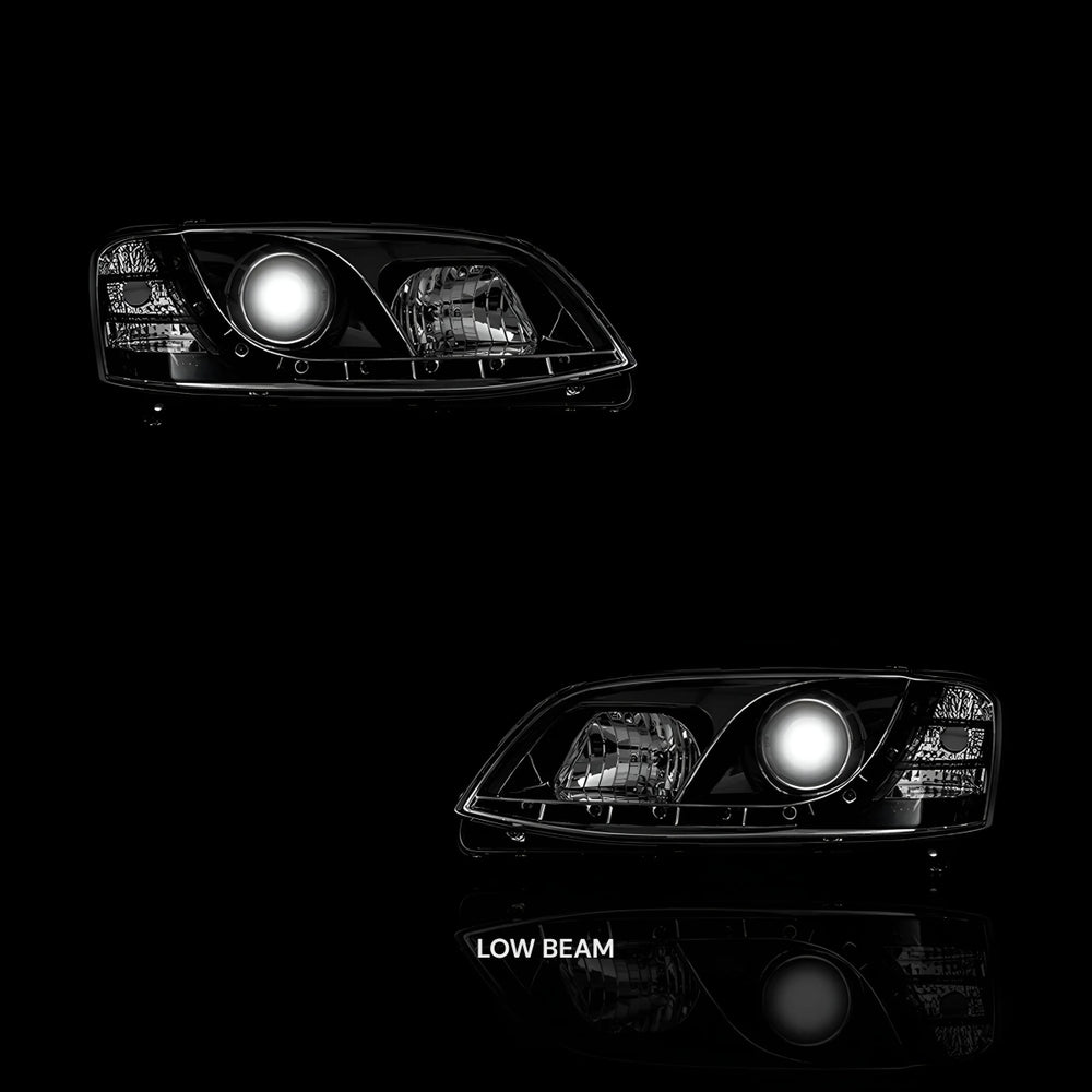 
                  
                    Black DRL LED Projector Headlights – Fits Holden Commodore VE Series 1 (2006–2010) | LH + RH Pair - Blckline Automotive
                  
                