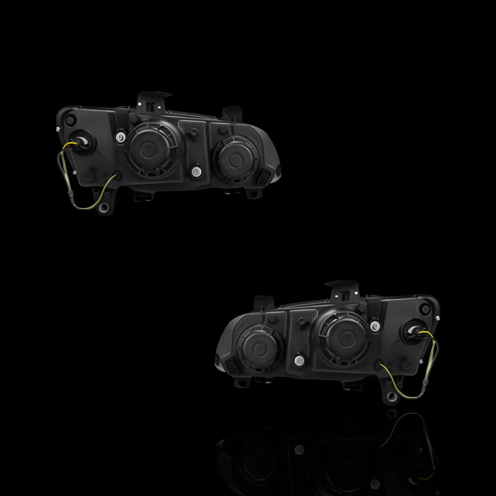 Black DRL LED Projector Headlights – Fits Holden Commodore VE Series 1 (2006–2010) | LH + RH Pair - Blckline Automotive