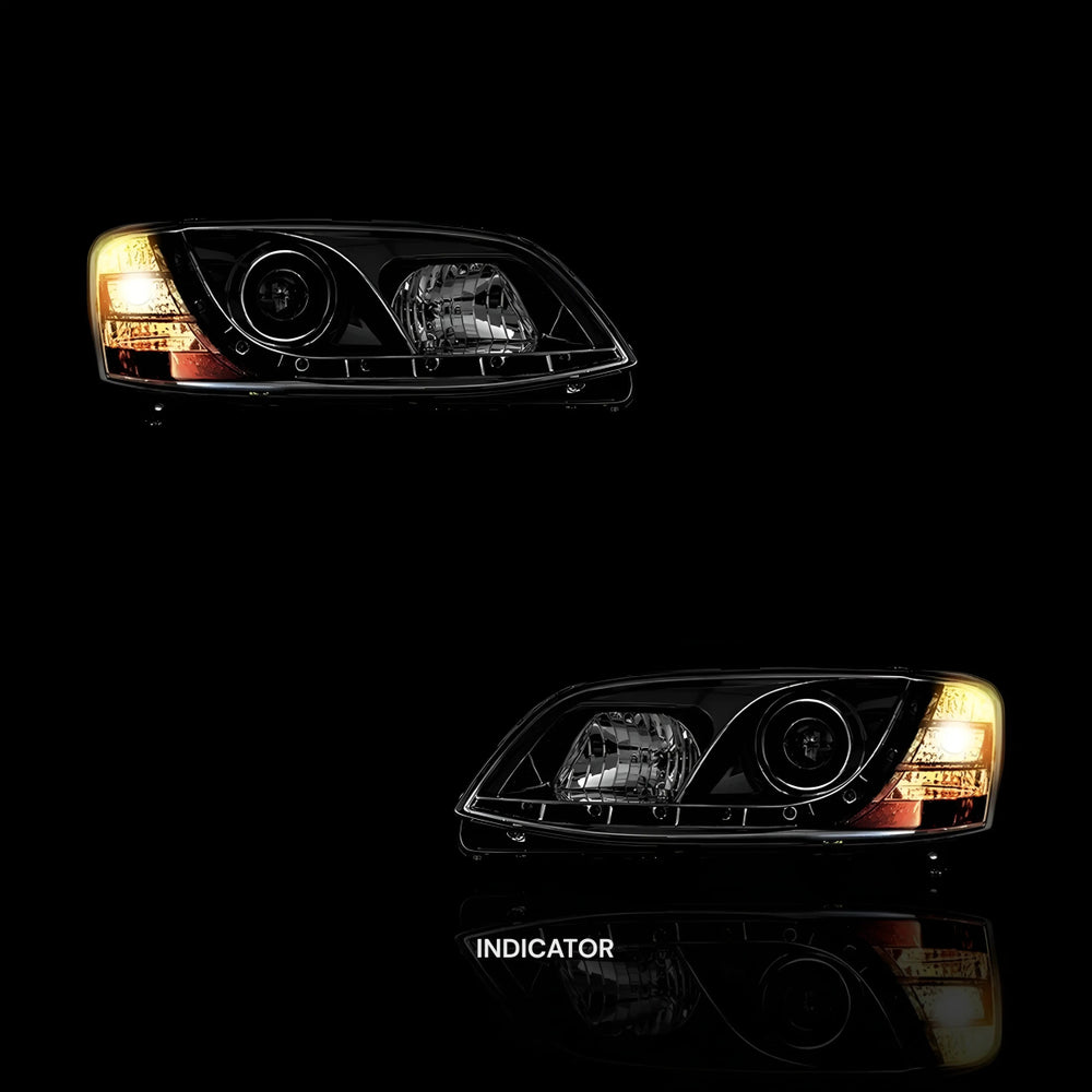 
                  
                    Black DRL LED Projector Headlights – Fits Holden Commodore VE Series 1 (2006–2010) | LH + RH Pair - Blckline Automotive
                  
                