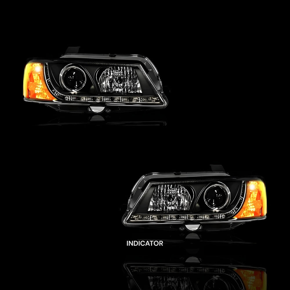 
                  
                    Black DRL LED Projector Headlights – Fits Holden Commodore VY (2002–2004) | LH + RH Pair - Blckline Automotive
                  
                
