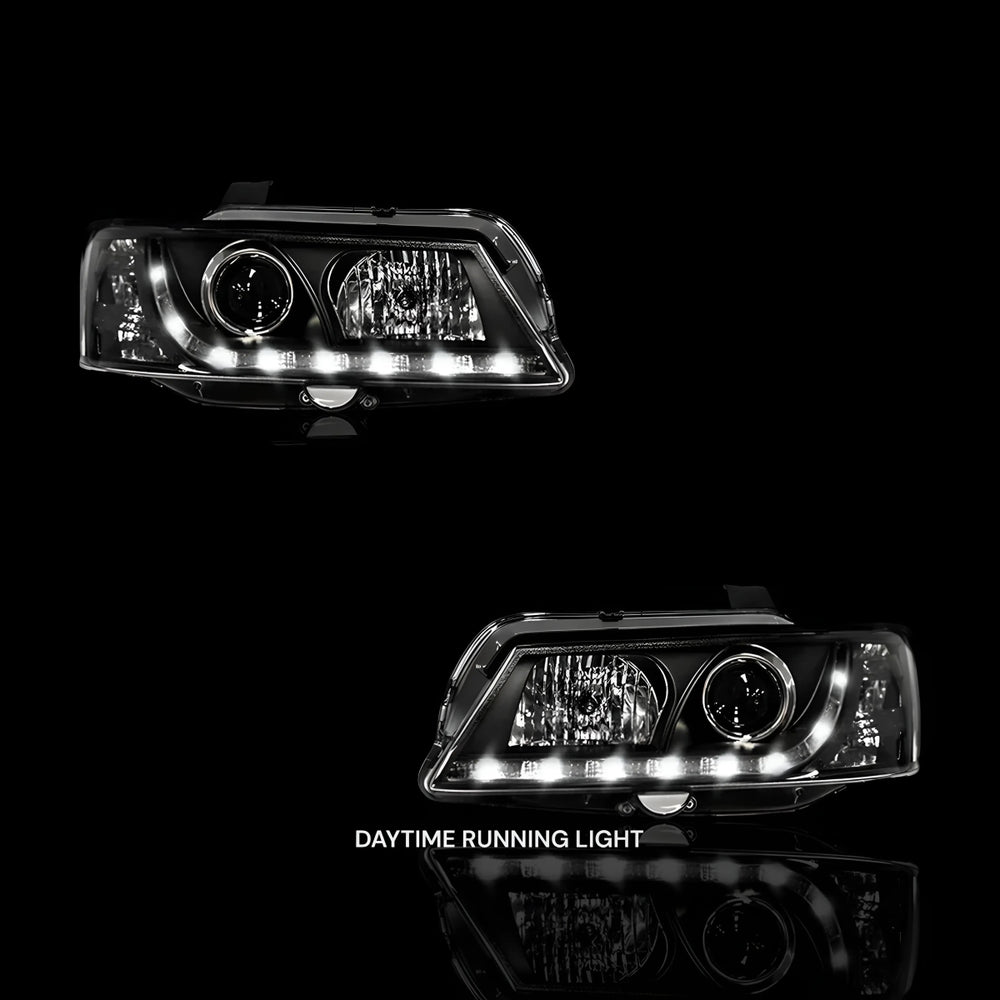 
                  
                    Black DRL LED Projector Headlights – Fits Holden Commodore VY (2002–2004) | LH + RH Pair - Blckline Automotive
                  
                