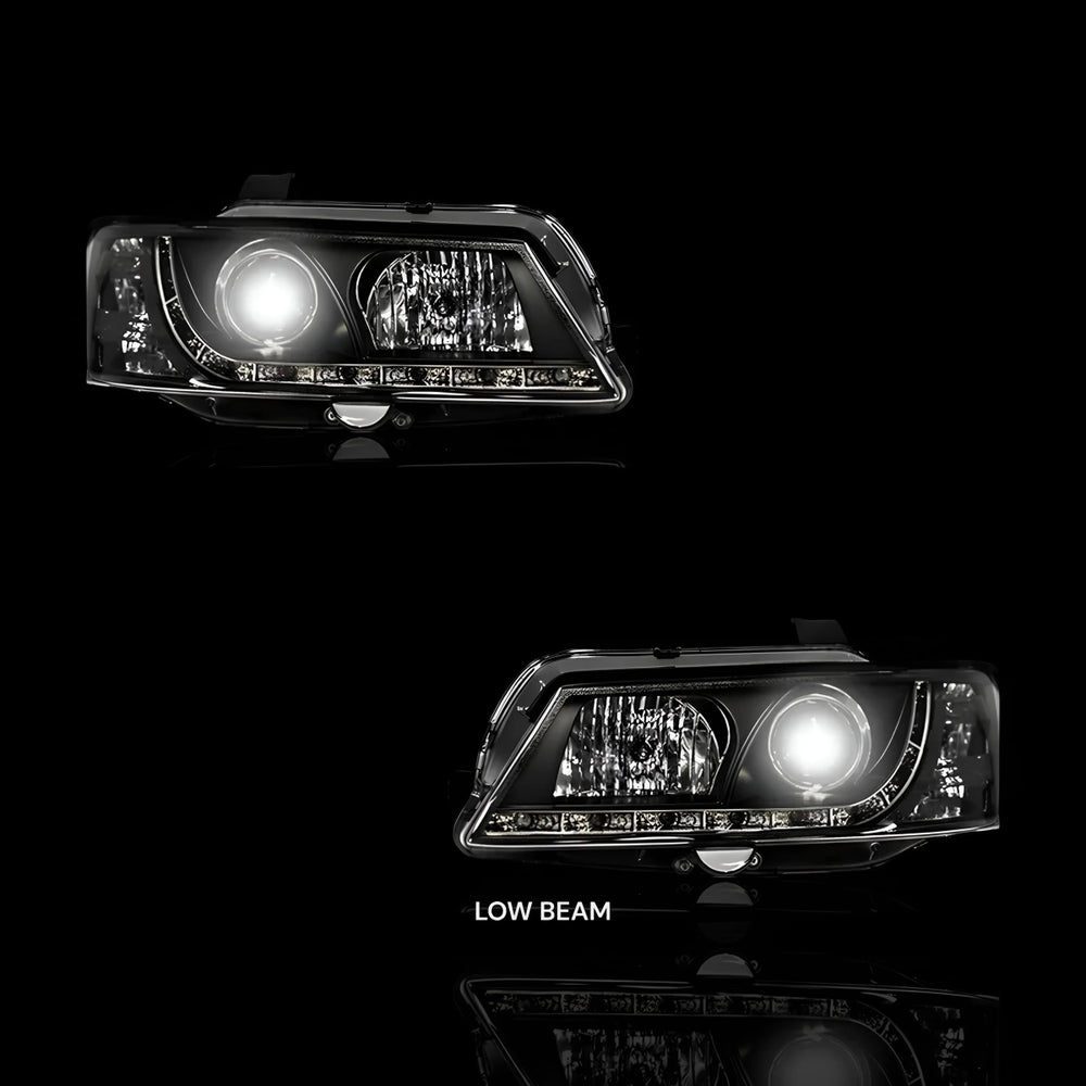 
                  
                    Black DRL LED Projector Headlights – Fits Holden Commodore VY (2002–2004) | LH + RH Pair - Blckline Automotive
                  
                