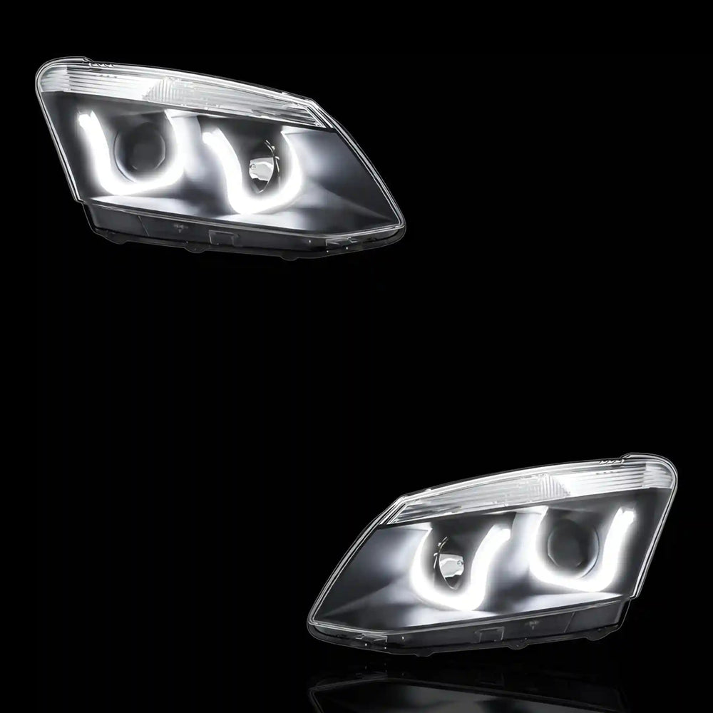 Black Eagle U - Shape Halo Angel Eyes Headlights – Fits Isuzu D - MAX (2012 - 2016) | LH + RH Pair - Blckline Automotive