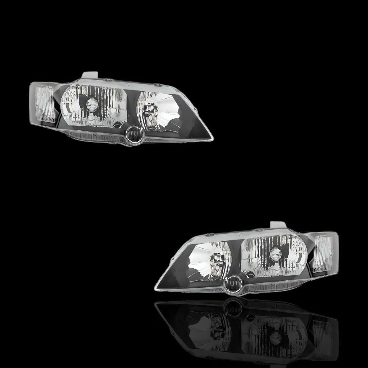 Black Headlights – Fits Holden Commodore VY (2002–2004) | LH + RH Pair - Blckline Automotive