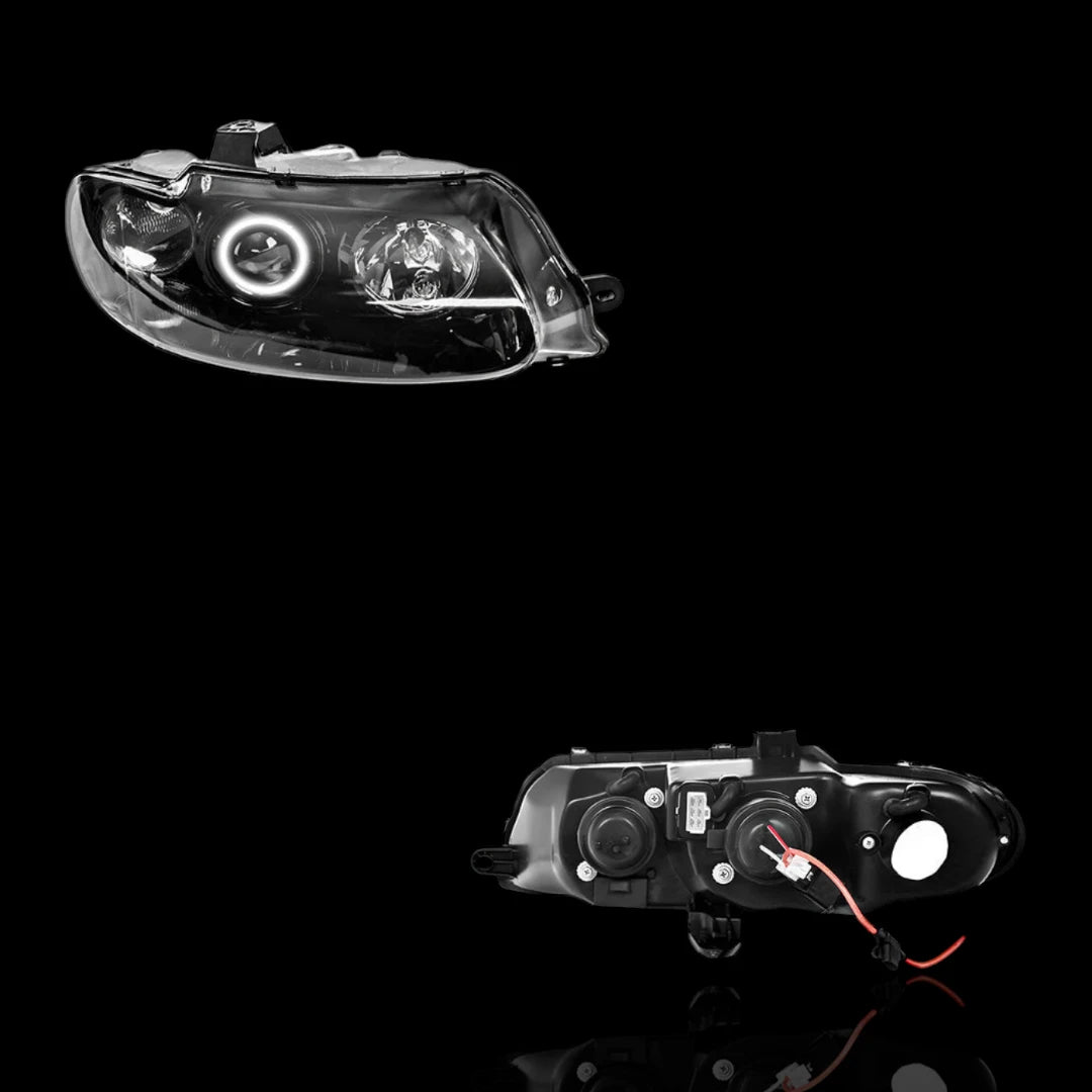 Black LED Halo Angel Eyes Headlights – Fits Holden Monaro VX / VY (2001 - 2004) | Both (LH + RH) - Blckline Automotive