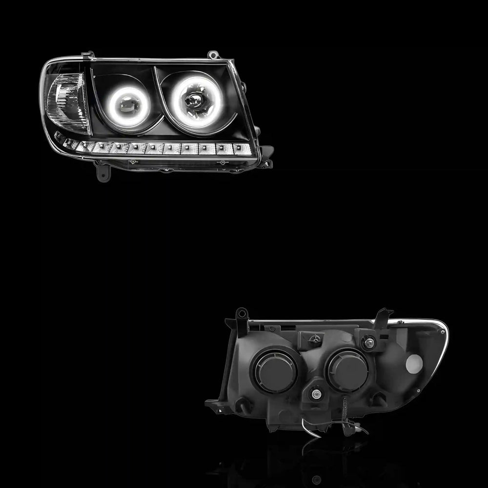 
                  
                    Black LED Halo Angel Eyes Headlights – Fits Toyota LandCruiser 100 Series (2005 - 2007) | LH + RH Pair - Blckline Automotive
                  
                