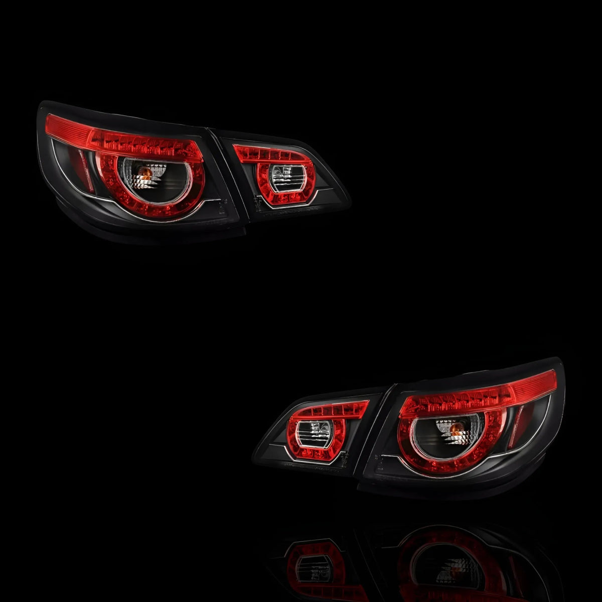 Black LED Tail Lights – Fits Holden Commodore VF Sedan (2013–2017) | LH + RH Pair - Blckline Automotive