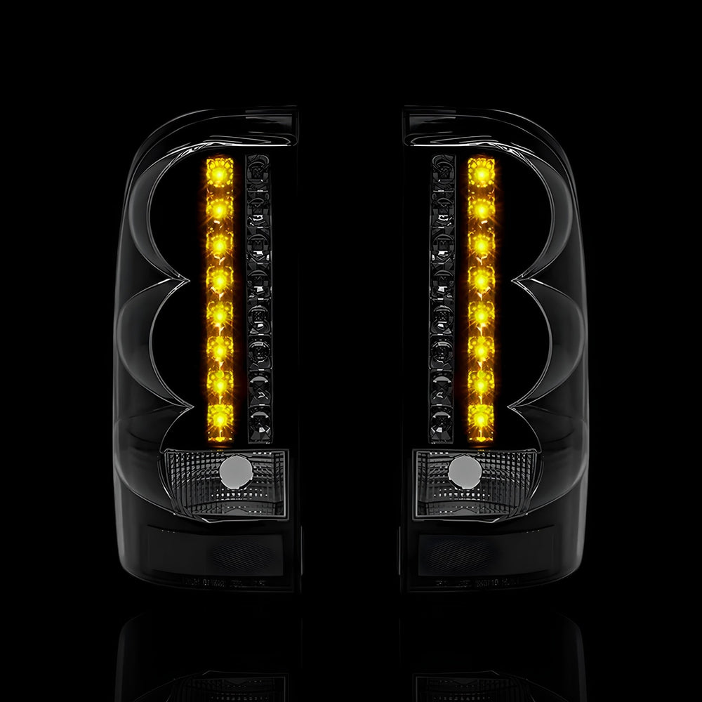 Black LED Tail Lights – Fits Toyota Hilux N70 / Vigo (2005–2014) | LH + RH Pair - Blckline Automotive