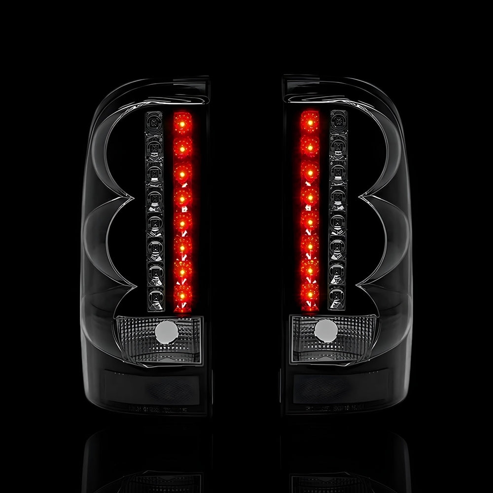 Black LED Tail Lights – Fits Toyota Hilux N70 / Vigo (2005–2014) | LH + RH Pair - Blckline Automotive