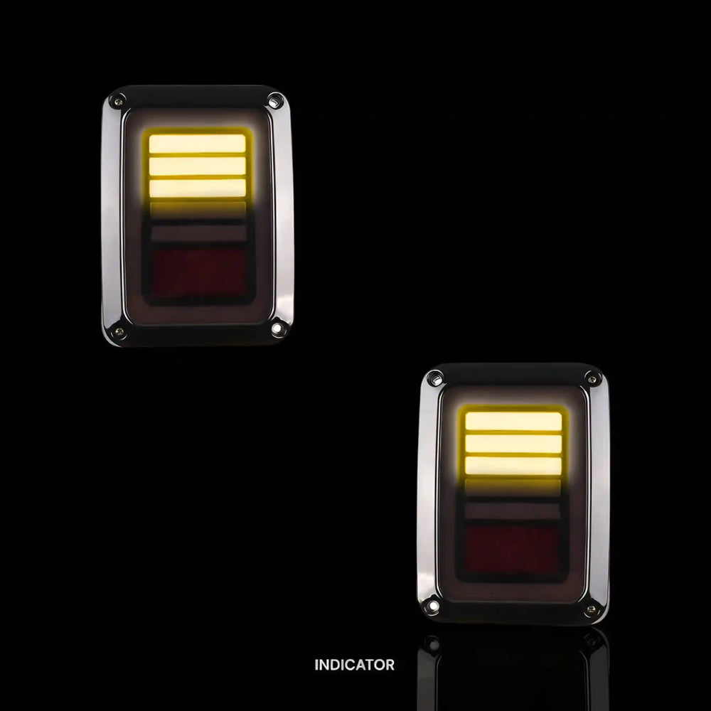 Black Smoked Tail Lights – Fits Jeep Wrangler JK (2007 - 2018) | LH + RH Pair - Blckline Automotive