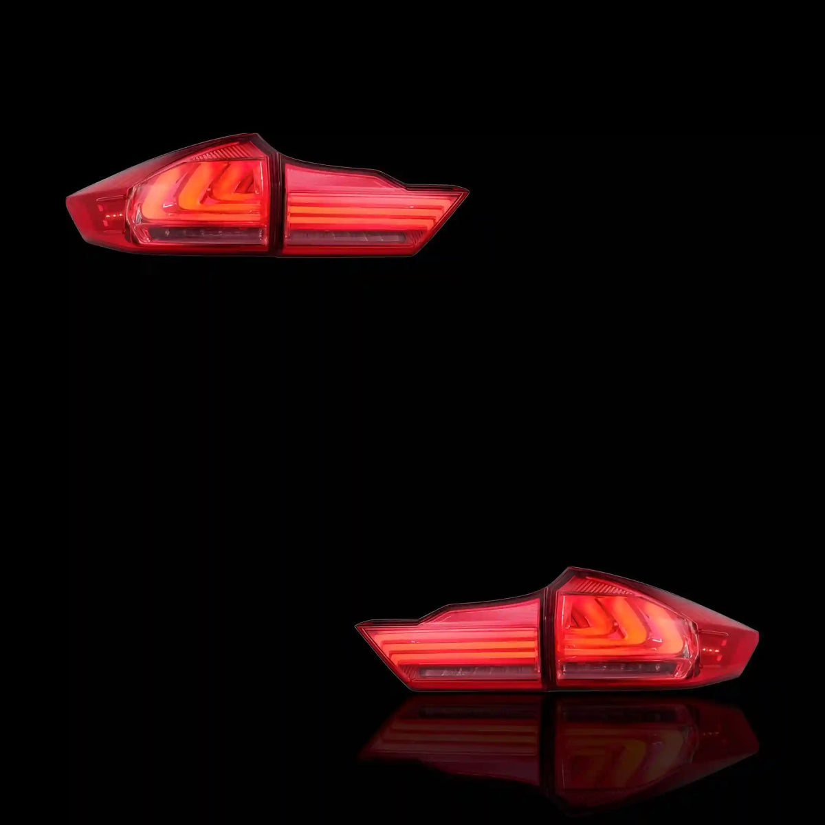 BMW Style Sequential Red Smoked LED Tail Lights – Fits Honda City GM6 (2014 - 2017) | LH + RH Pair - Blckline Automotive