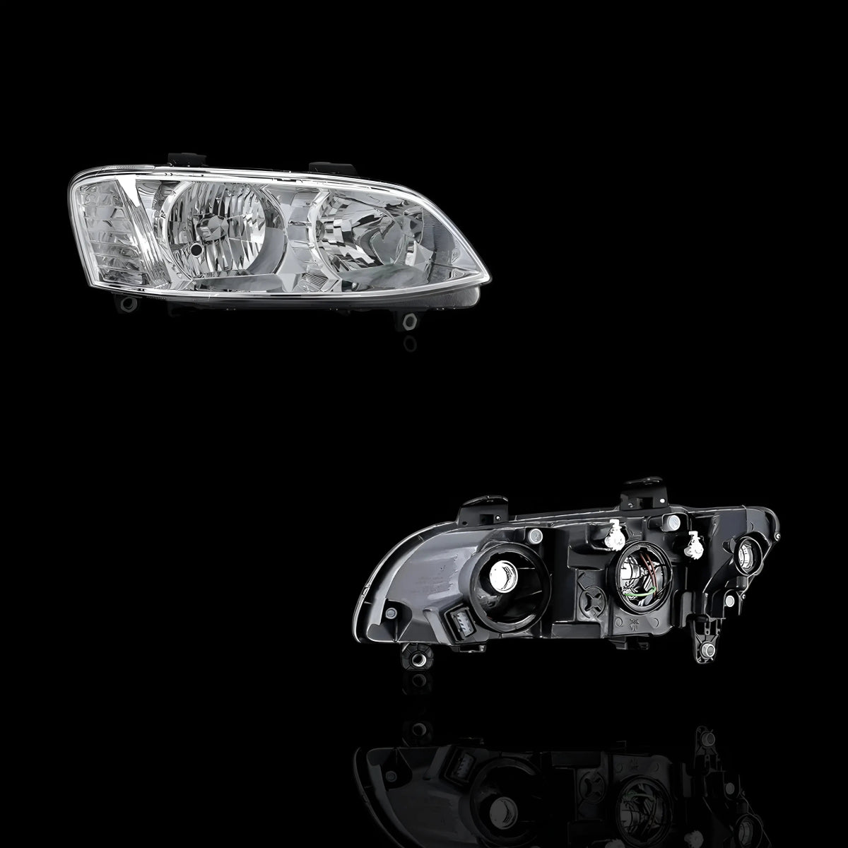Chrome Headlights – Fits Holden Commodore VE Series 2 (2010–2013) | LH + RH Pair - Blckline Automotive