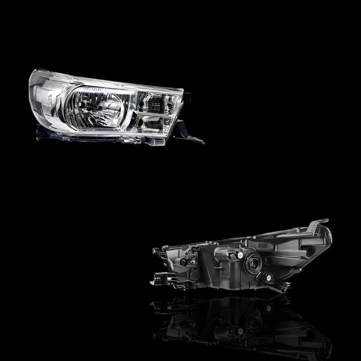 Clear Headlights – Fits Toyota Hilux N80 Workmate (2015–2022) | LH + RH Pair - Blckline Automotive