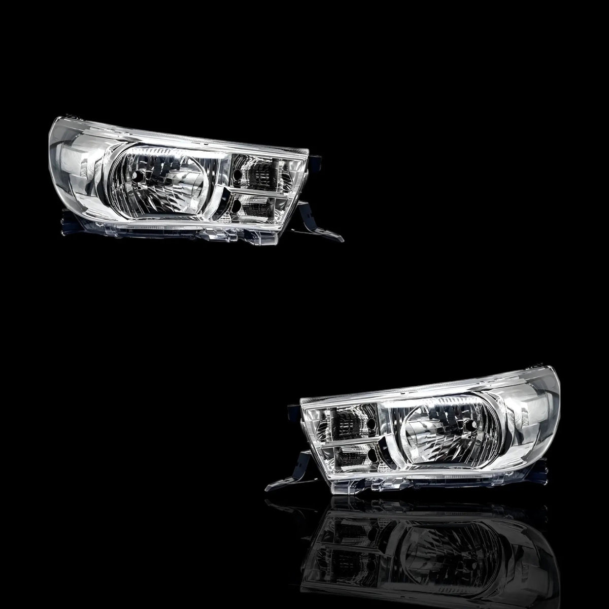 Clear Headlights – Fits Toyota Hilux N80 Workmate (2015–2022) | LH + RH Pair - Blckline Automotive