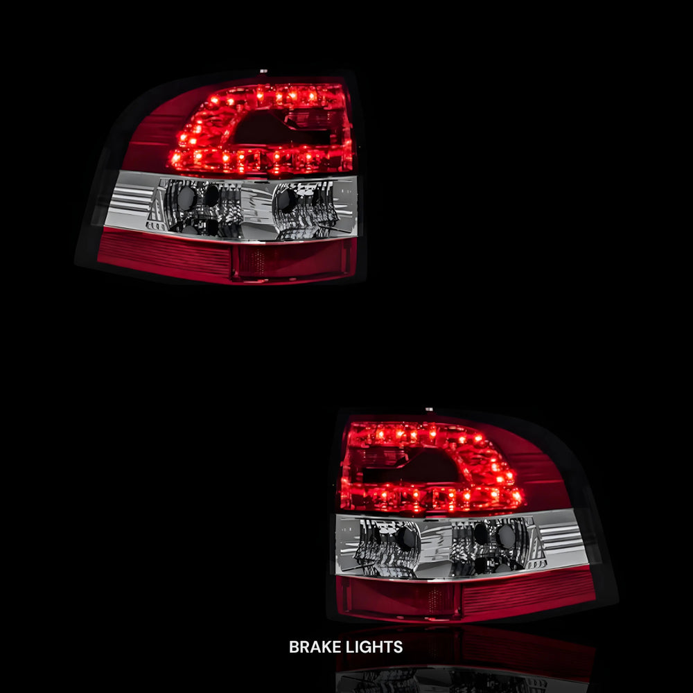 
                  
                    Clear Red LED Tail Lights – Fits Holden Commodore VE Ute (2007–2013) | LH + RH Pair - Blckline Automotive
                  
                