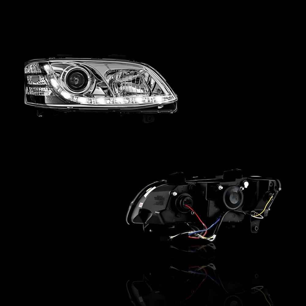 
                  
                    Crystal Clear DRL LED Projector Headlights – Fits Holden Commodore VE Series 2 (2010–2013) | LH + RH Pair - Blckline Automotive
                  
                