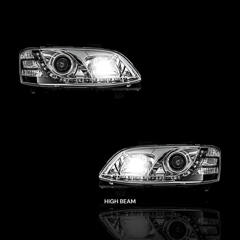 Crystal Clear DRL LED Projector Headlights – Fits Holden Commodore VE Series 2 (2010–2013) | LH + RH Pair - Blckline Automotive