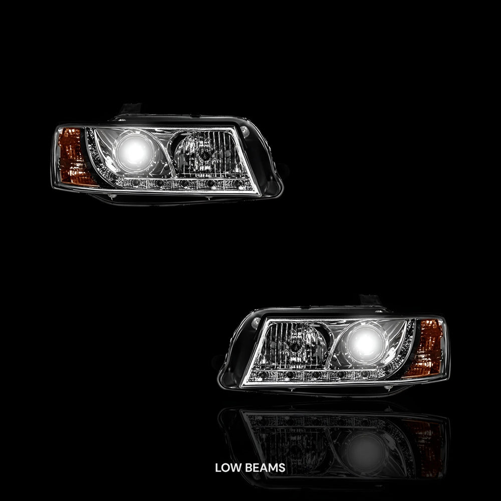 
                  
                    Crystal Clear DRL LED Projector Headlights – Fits Holden Commodore VZ (2004–2007) | LH + RH Pair - Blckline Automotive
                  
                