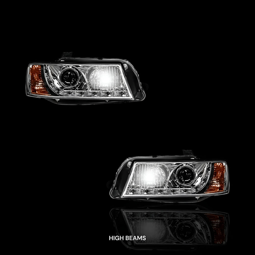 
                  
                    Crystal Clear DRL LED Projector Headlights – Fits Holden Commodore VZ (2004–2007) | LH + RH Pair - Blckline Automotive
                  
                
