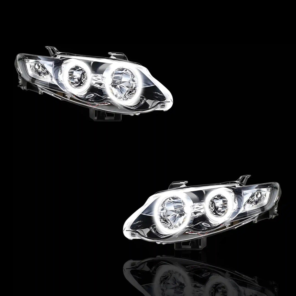 Halo Angel Eyes Headlights – Fits Ford Falcon FG Series 1 (2008 – 2011) | LH + RH Pair - Blckline Automotive