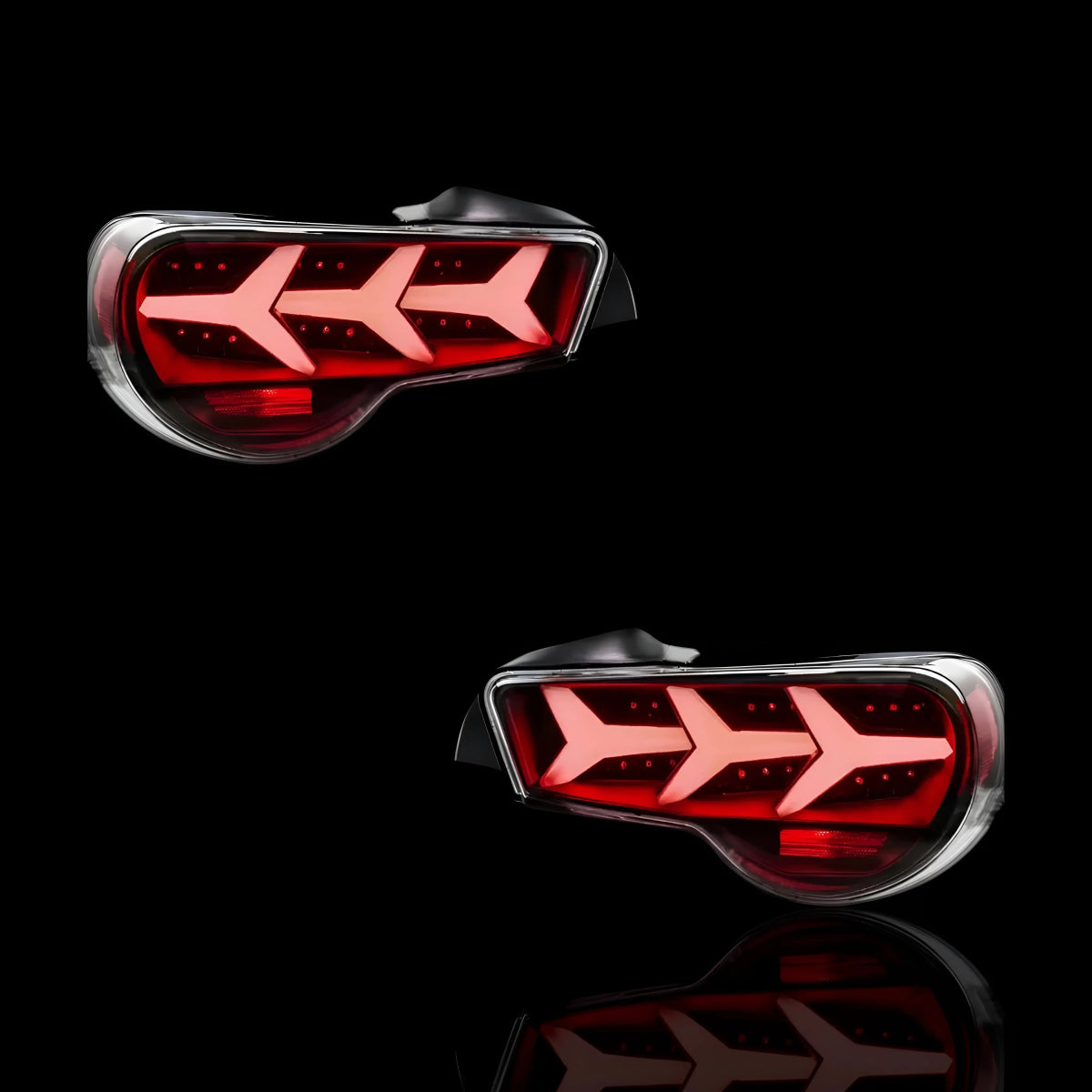 Lambo - Style Sequential Black LED Tail Lights – Fits Toyota 86 / GT86 (2012–2020) | LH + RH Pair - Blckline Automotive