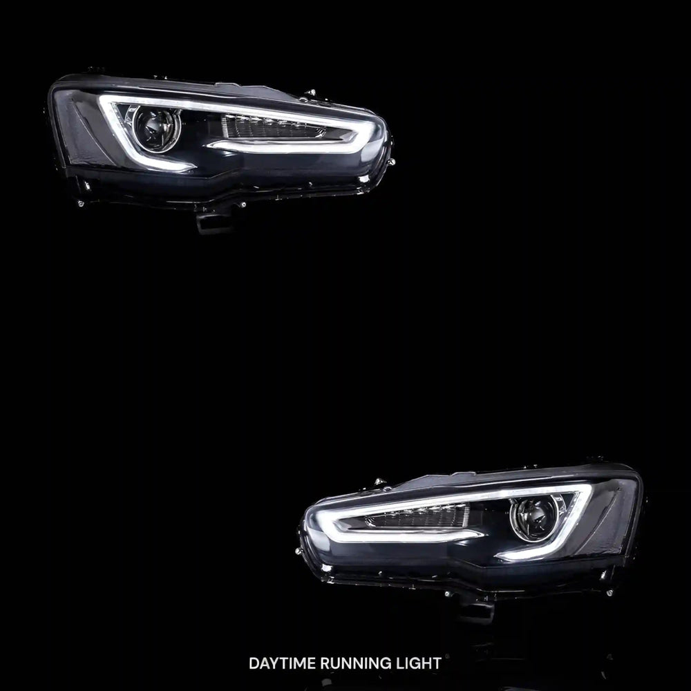 
                  
                    LED DRL Headlights – Fits Mitsubishi Lancer Evolution X CF CJ (2007 - 2017) | LH + RH Pair - Blckline Automotive
                  
                