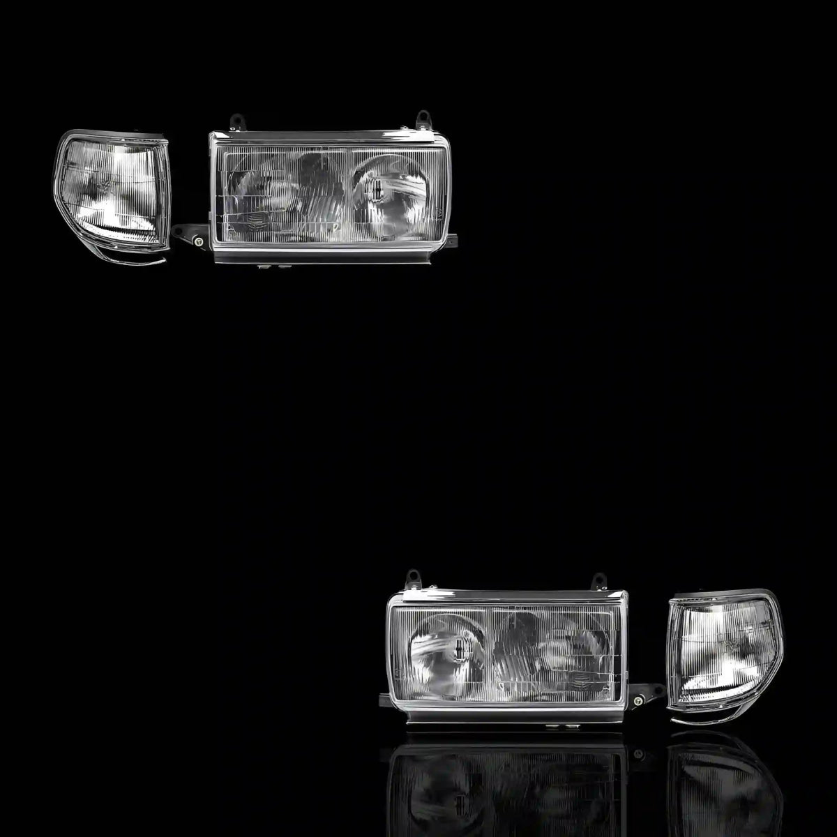 OEM Style Headlights – Fits Toyota LandCruiser 80 Series Sahara (1990 - 1998) | LH + RH Pair - Blckline Automotive