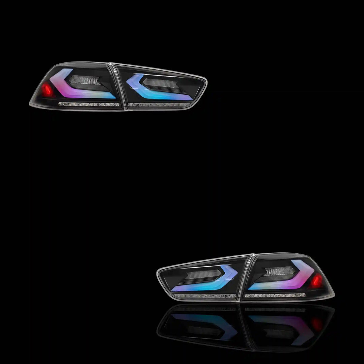 RGB Sequential Tail Lights – Fits Mitsubishi Lancer Evolution X CF CJ (2007 - 2017) | LH + RH Pair - Blckline Automotive