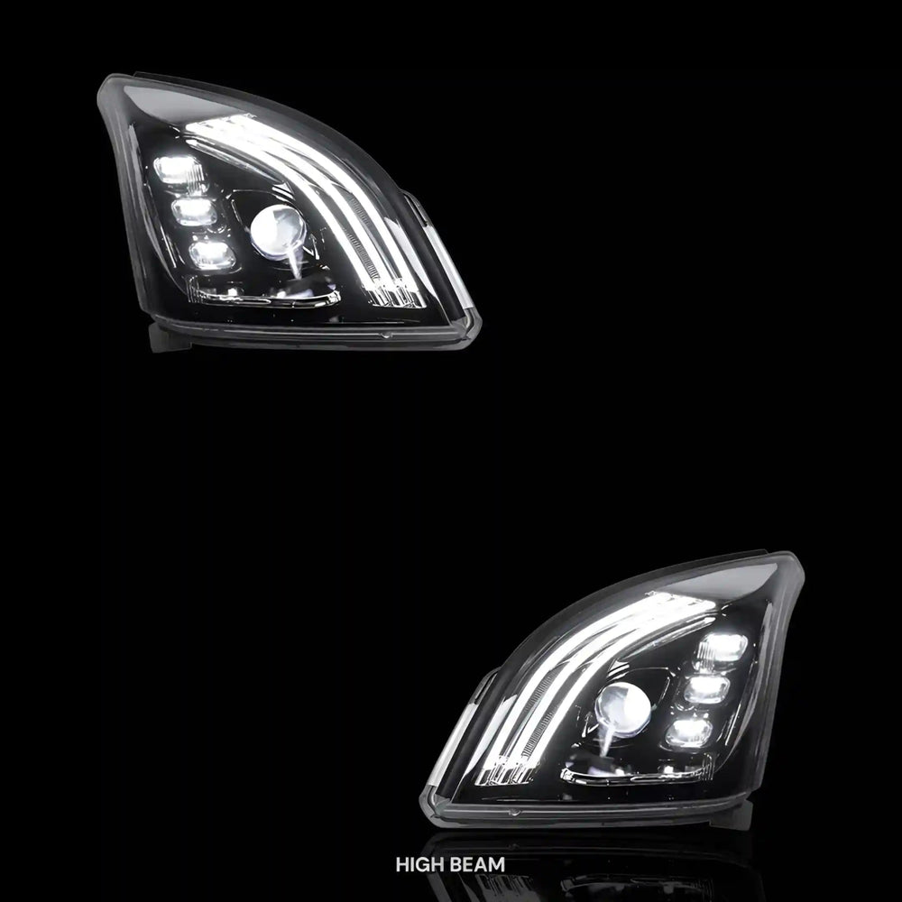 Sequential Black Demon Eye LED DRL Projector Headlights – Fits Toyota Prado 120 Series (2003 - 2009) | LH + RH Pair - Blckline Automotive
