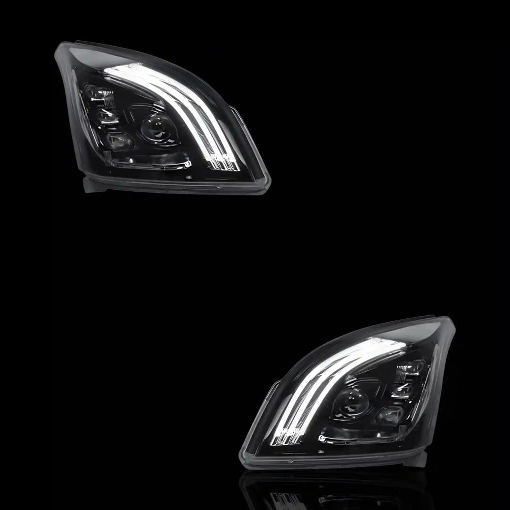 Sequential Black Demon Eye LED DRL Projector Headlights – Fits Toyota Prado 120 Series (2003 - 2009) | LH + RH Pair - Blckline Automotive