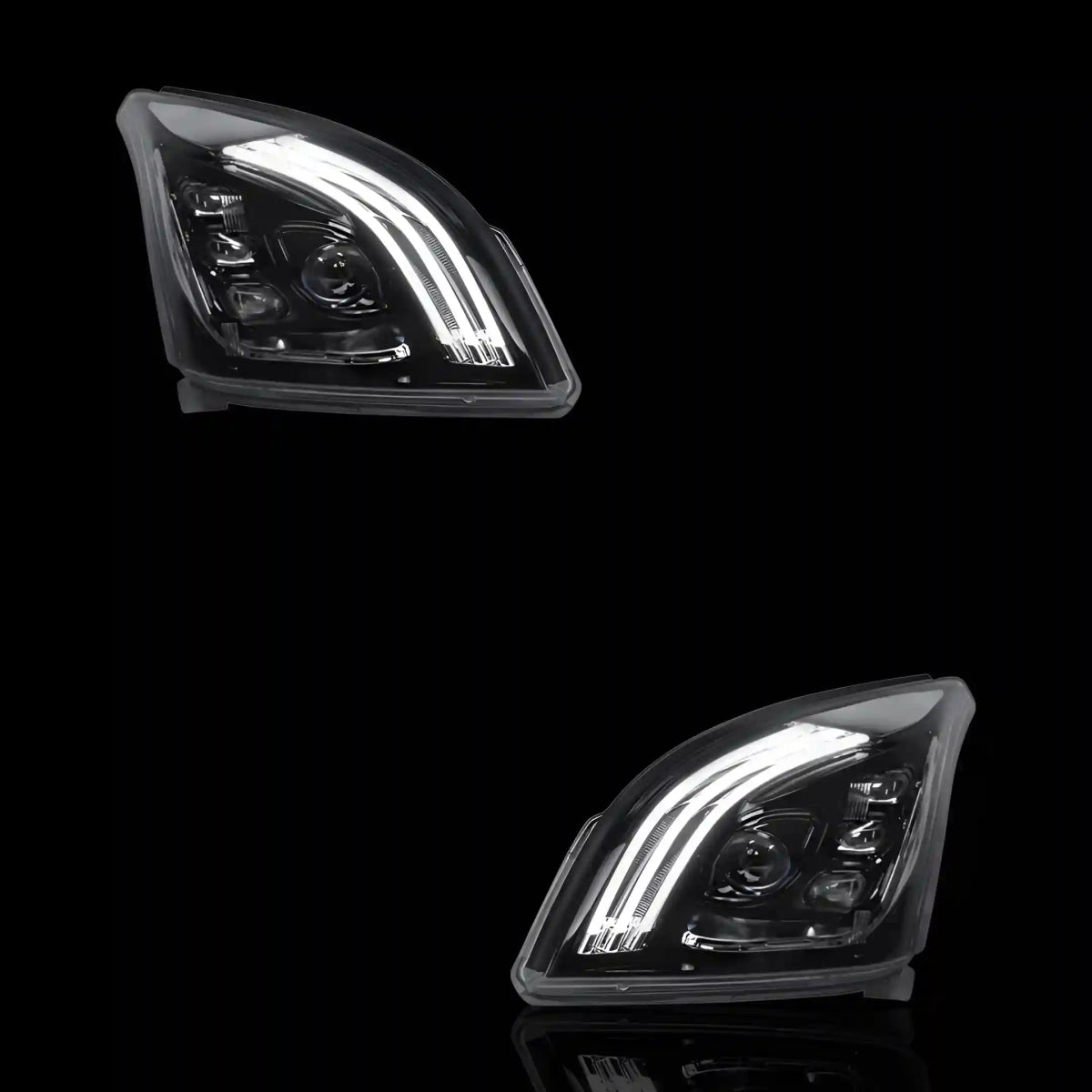 Sequential Black Demon Eye LED DRL Projector Headlights – Fits Toyota Prado 120 Series (2003 - 2009) | LH + RH Pair - Blckline Automotive