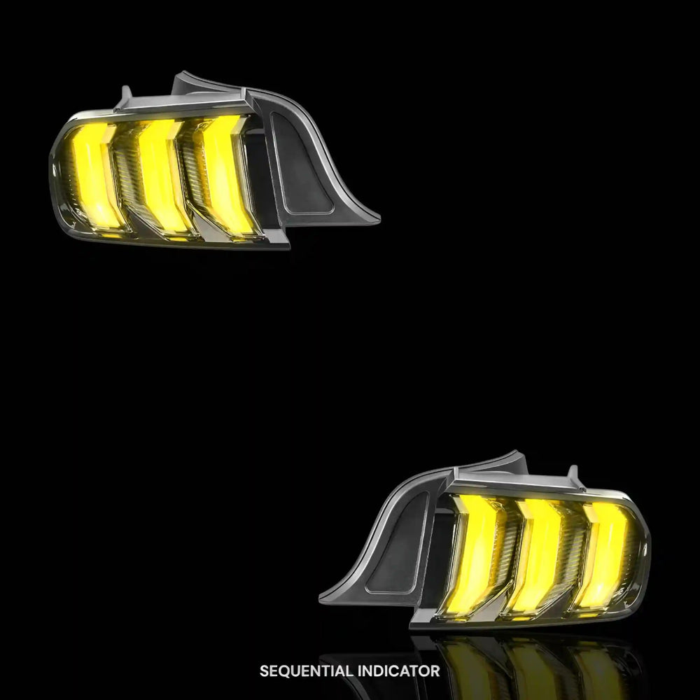 
                  
                    Sequential Clear Full LED Tail Lights – Fits Ford Mustang FM / FN (2015 - 2021) | LH + RH Pair - Blckline Automotive
                  
                