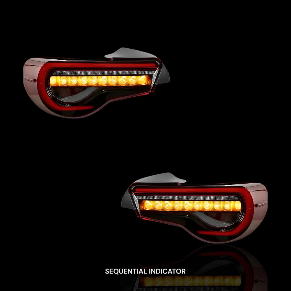 
                  
                    Sequential Clear Red Full LED Tail Lights – Fits Toyota 86 / ZN6 1st Gen. (2012–2021) | LH + RH Pair - Blckline Automotive
                  
                