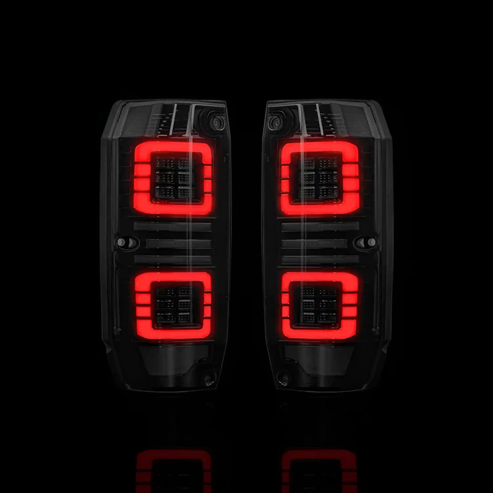Sequential Halo LED Tail Lights – Fits Toyota LandCruiser 76 / 78 Series (2007–2022) | LH + RH Pair - Blckline Automotive