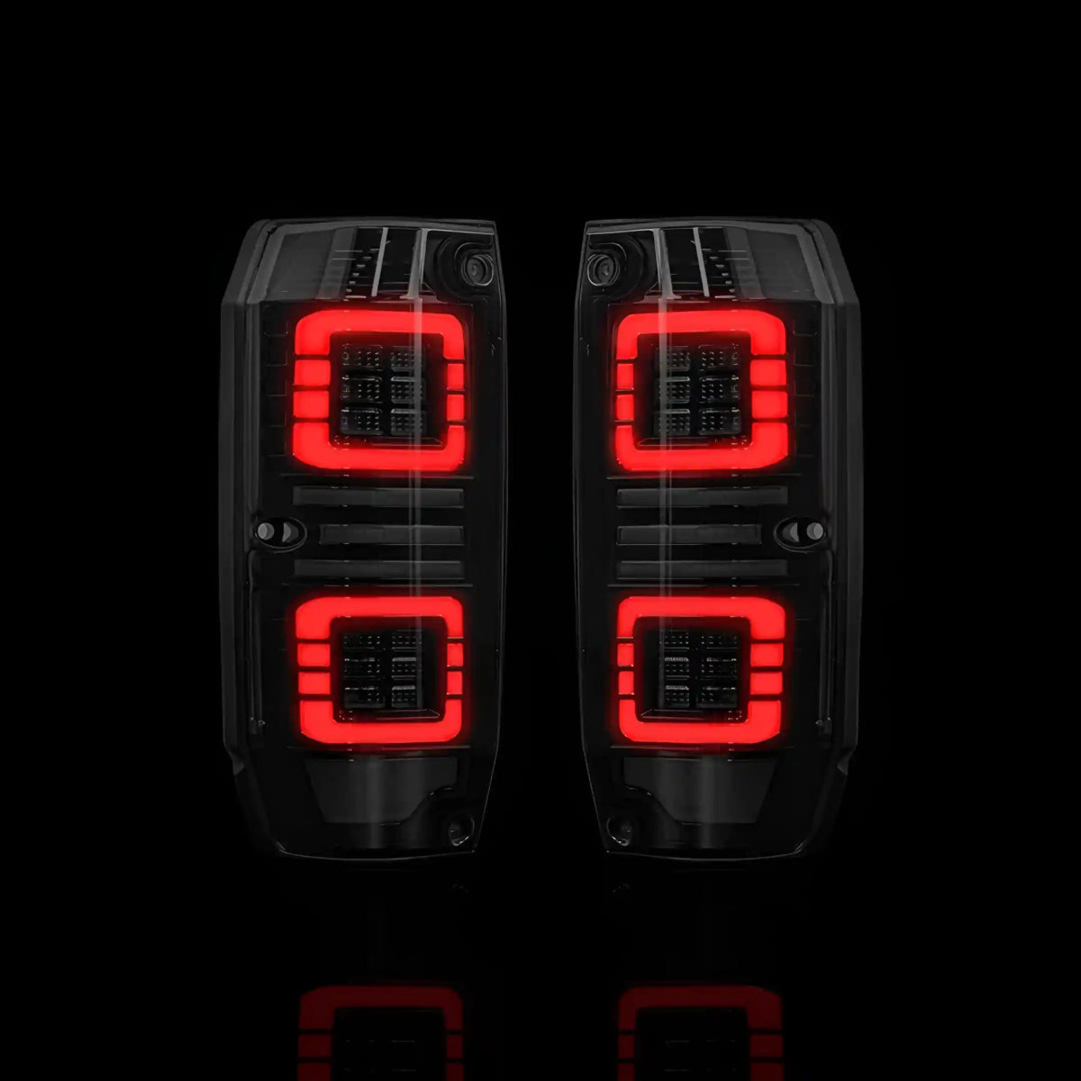 Sequential Halo LED Tail Lights – Fits Toyota LandCruiser 76 / 78 Series (2007–2022) | LH + RH Pair - Blckline Automotive