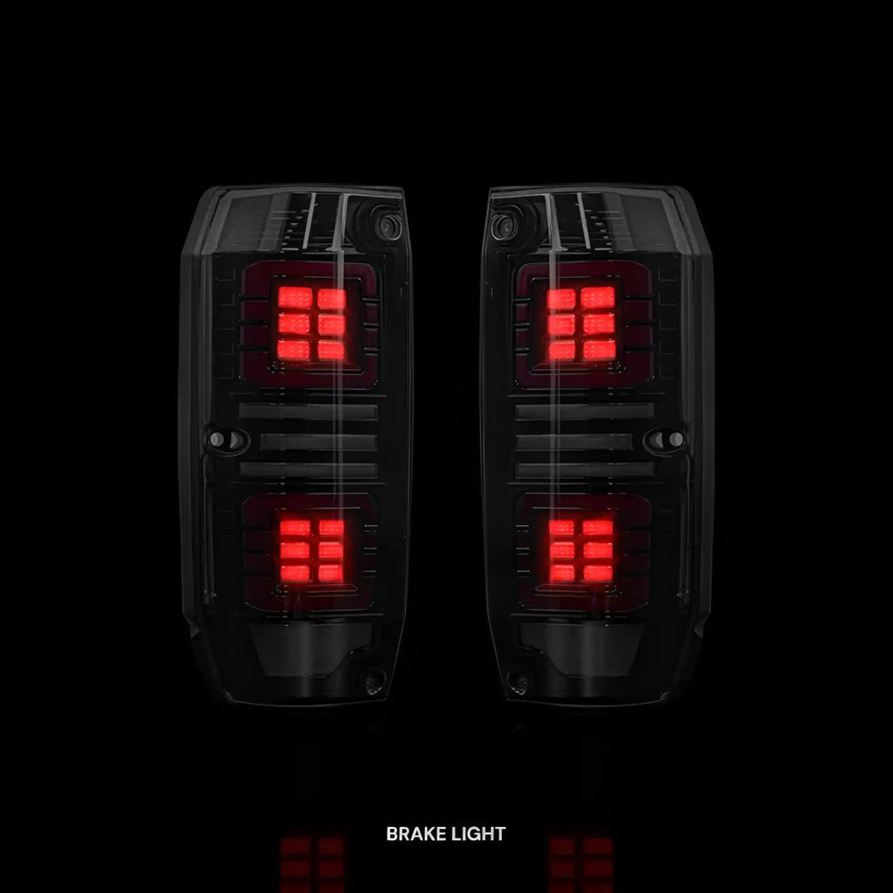Sequential Halo LED Tail Lights – Fits Toyota LandCruiser 76 / 78 Series (2007–2022) | LH + RH Pair - Blckline Automotive