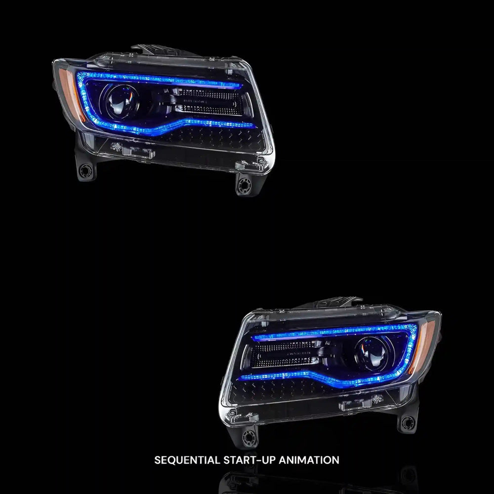 
                  
                    Sequential Headlights – Fits Jeep Grand Cherokee (2014 - 2022) | LH + RH Pair - Blckline Automotive
                  
                