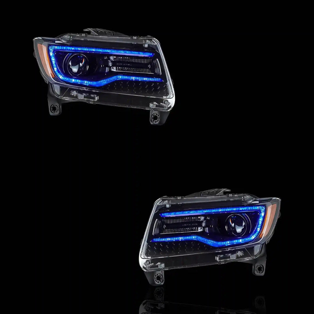Sequential Headlights – Fits Jeep Grand Cherokee (2014 - 2022) | LH + RH Pair - Blckline Automotive