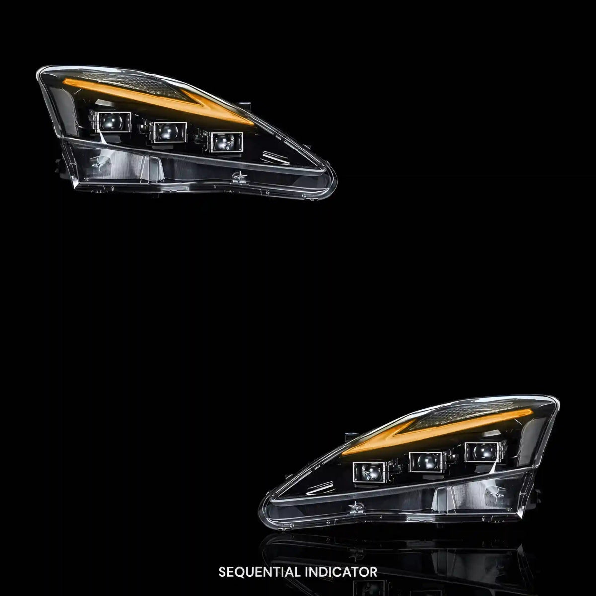 Sequential Indicator Blue Headlights – Fits Lexus IS250 IS350 IS - F (2006 - 2013) | LH + RH Pair - Blckline Automotive