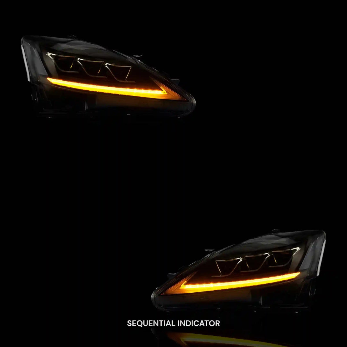 Sequential Indicator Headlights – Fits Lexus IS250 IS350 IS - F (2006 - 2013) | LH + RH Pair - Blckline Automotive