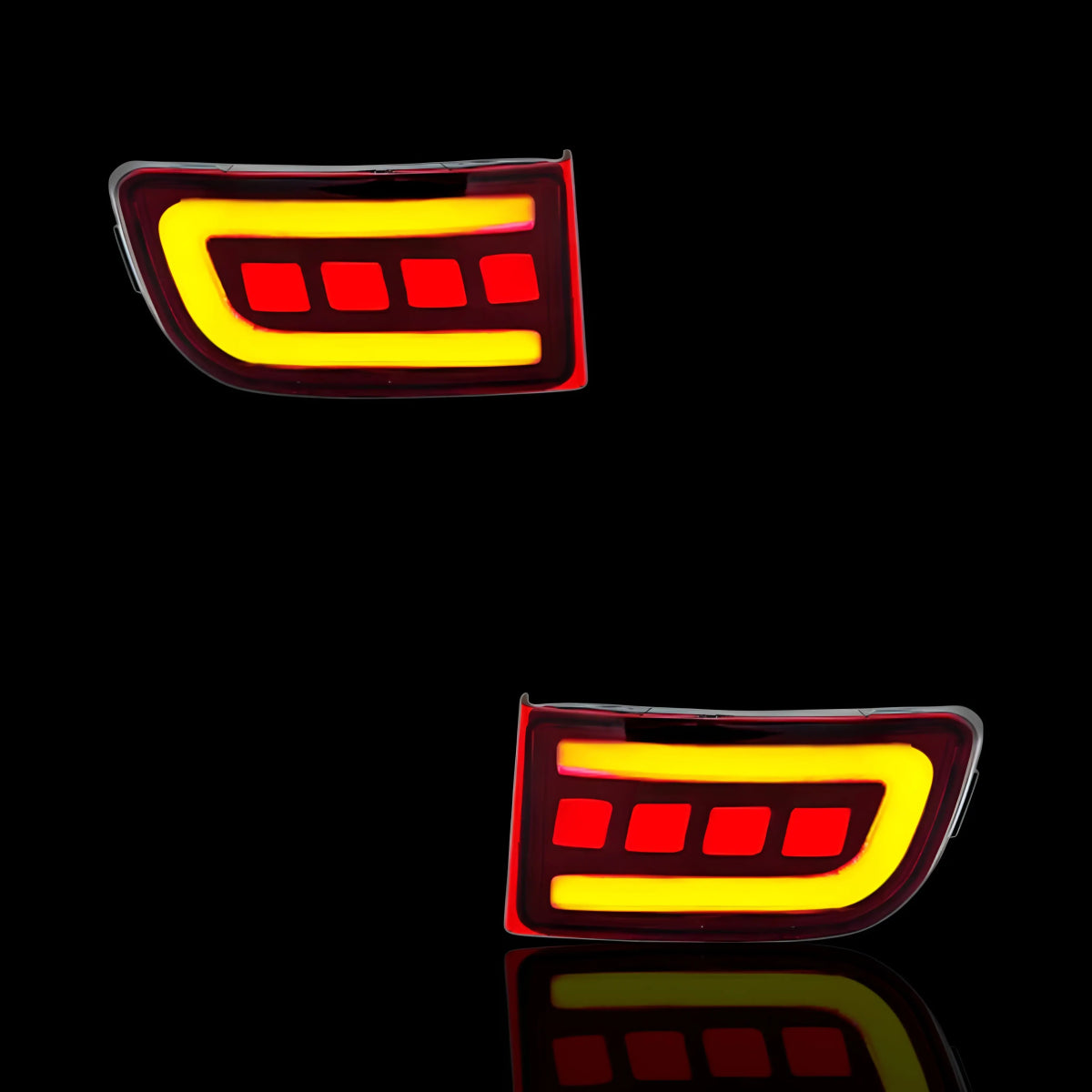 Sequential LED Brake Signal Rear Bumper Lights – Fits Toyota Prado 120 Series All Models (2002 - 2009) | LH + RH Pair - Blckline Automotive