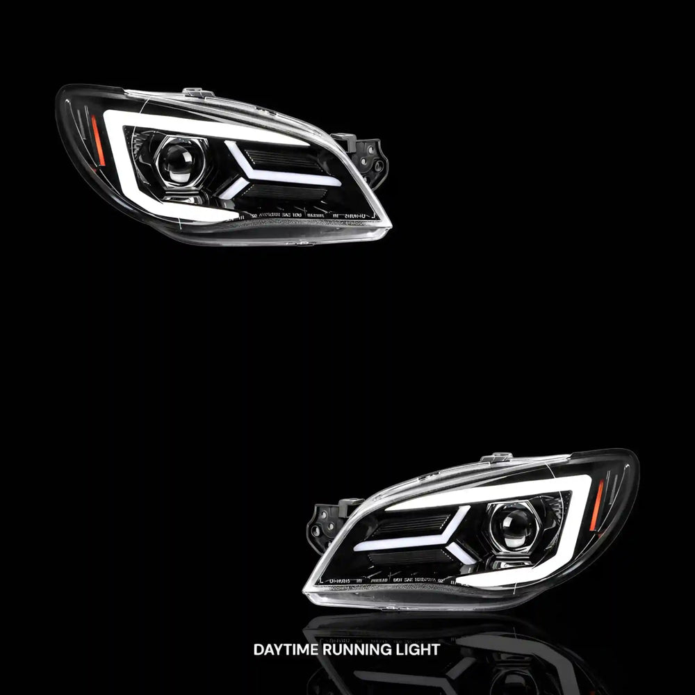 Sequential Projector Headlights – Fits Subaru Impreza GD WRX Hawk Eye (2006 - 2007) | LH + RH Pair - Blckline Automotive
