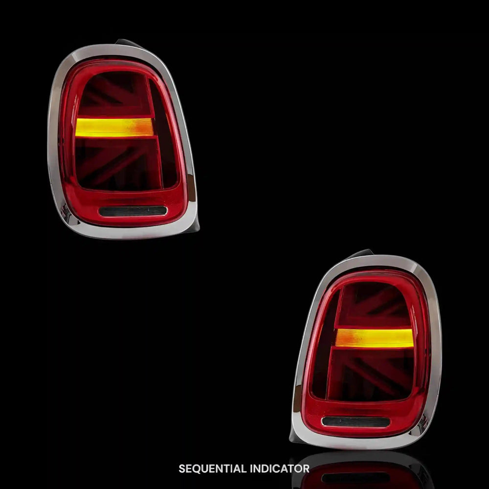 
                  
                    Sequential Red Chrome LED Tail Lights – Fits Mini Cooper F55 / F56 / F57 (2014 - 2018) | LH + RH Pair - Blckline Automotive
                  
                