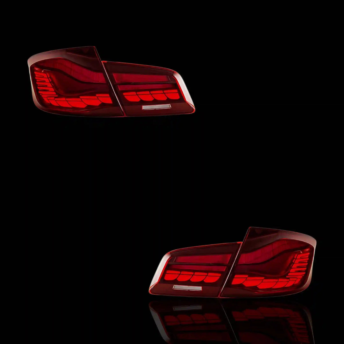 Sequential Red Full LED Tail Lights – Fits BMW 5 - Series F10 / F18 (2011 - 2017) | (LH + RH) Pair - Blckline Automotive